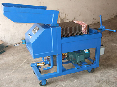 machine de filtration d'huile de presse de plat et de cadre