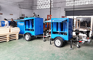  MTP20 Purificateur d'huile de transformateur mobile monté sur des ventes de remorques à la compagnie d'électricité du nord du Vietnam