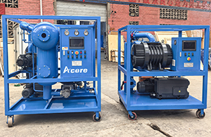 Vente en Turquie de l'unité de pompe à vide VPS2000 et de l'installation de purification d'huile de transformateur DVTP100.